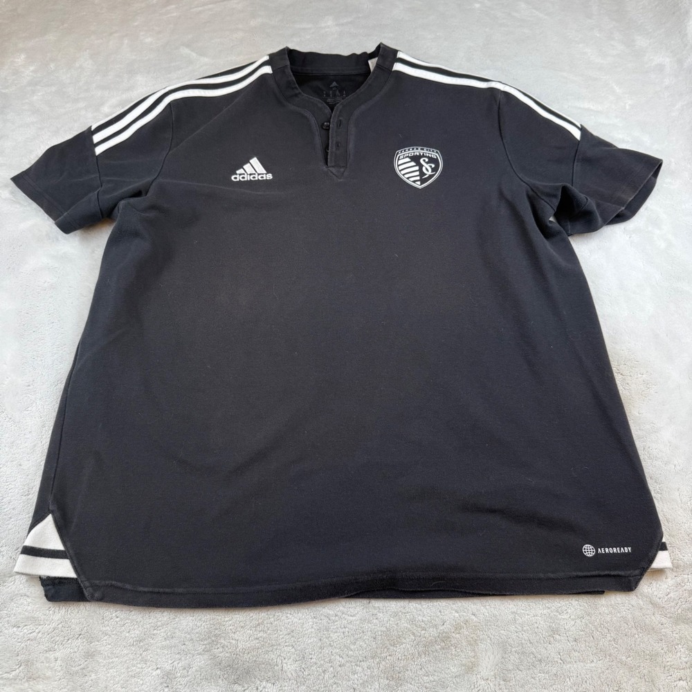 Adidas Sporting Kansas‎ City AEROREADY Soccer T-Shirt Mens XL Black